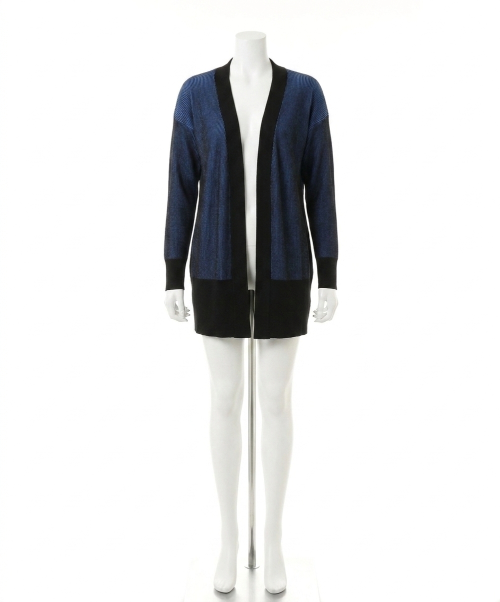 NEW ANGEL APPAREL two tone ribbed cardigan in cadet